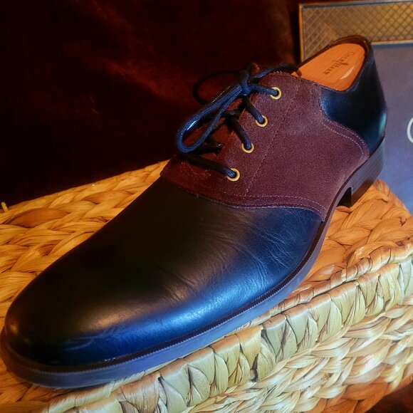 Cole Haan Mens  Black/ Brown Suede Copely Oxford - Picture 4 of 7